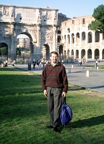 In front of the very photogenic Constantine's Arch